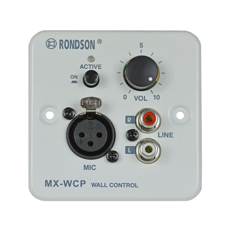 Piastra a muro telecomando preamplificatore MX-804, 2 RCA + XLR + RJ45 - RONDSON RON-02281