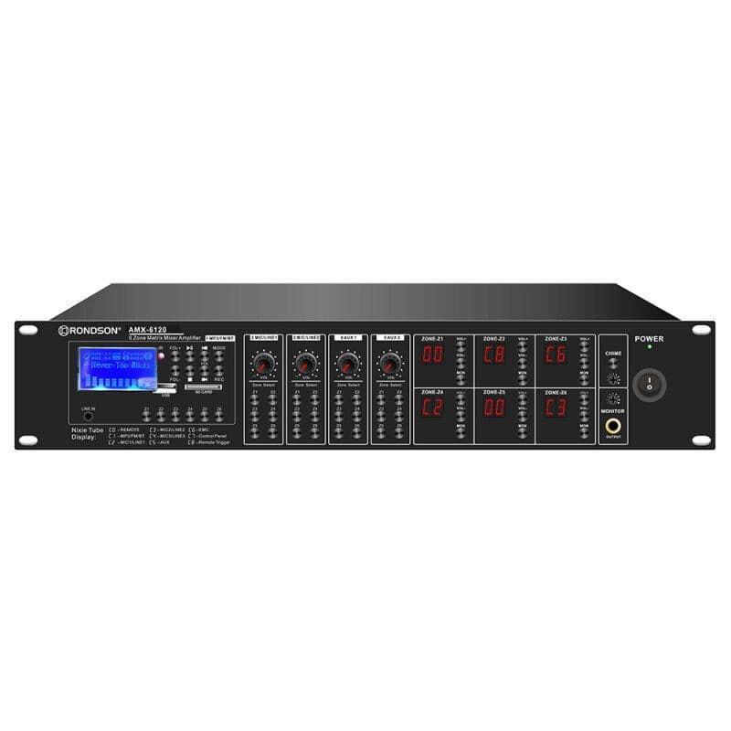 Amplificatore matrice 6x240W multizona MP3 USB Bluetooth - RONDSON AMX-6240 RON-02428