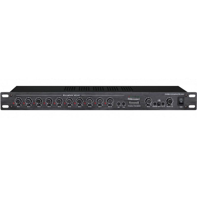 Preamplificatore mixer 10 canali priorità vocali Phantom 48V - RONDSON RON-02501