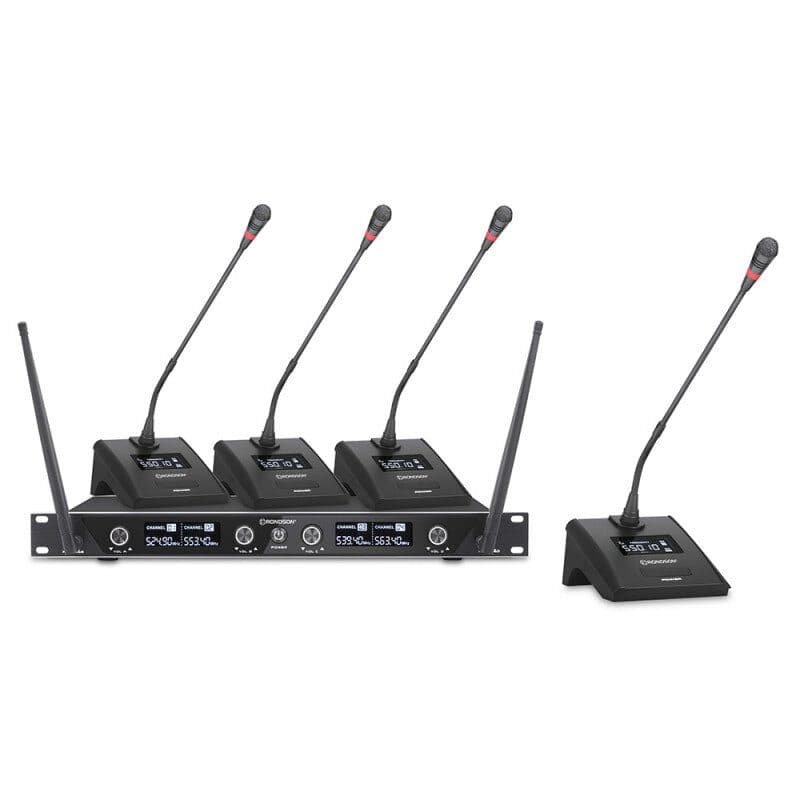 Sistema conferenze UHF 4 canali ricevitore - RONDSON RON-02517