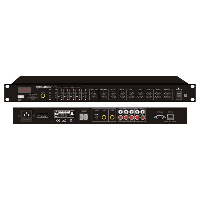 Preamplificatore IP 5 ingressi MP3 USB/SD LAN - RONDSON PM-5-IP RON-02569