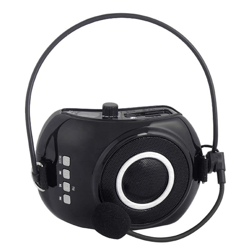 Amplificatore vocale portatile 20W con microfono ad archetto nero - RONDSON RON-02583