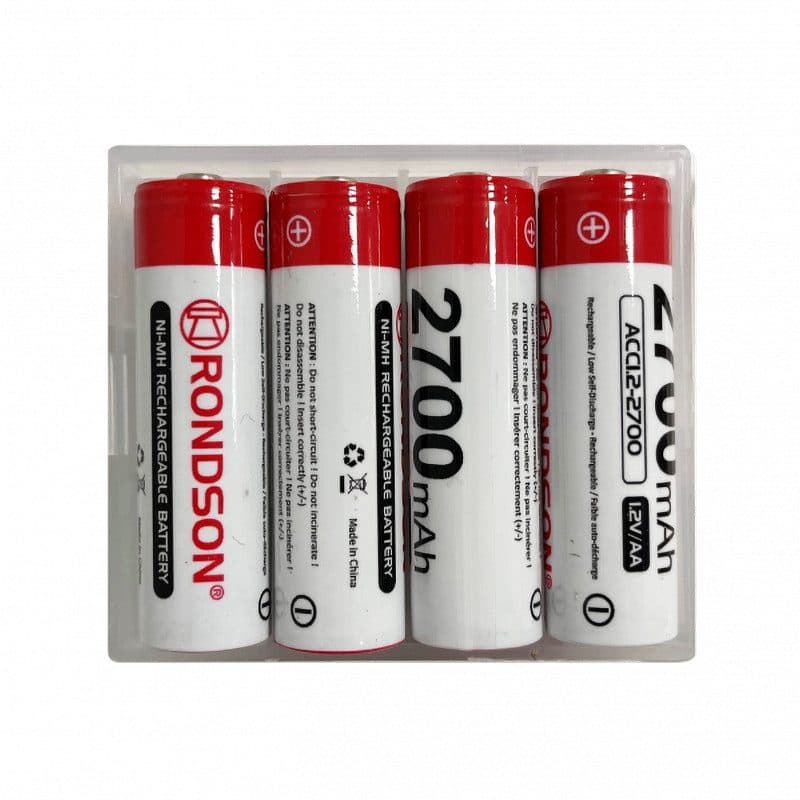 Confezione 50 batterie NiMH ricaricabili 1,2 V 2700 mAh - Rondson RON-02615