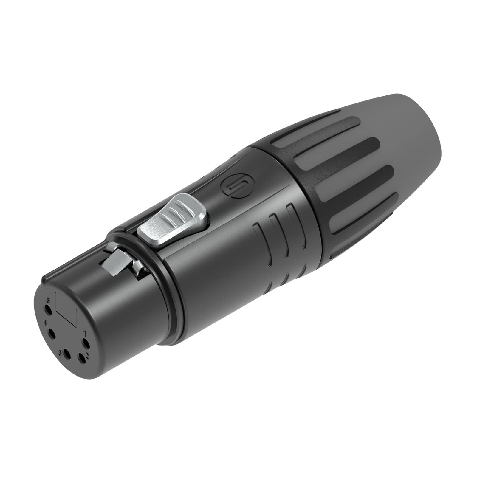 XLR 5P Connector - Gold contacts - Black housing - Seetronic SCMF5BG