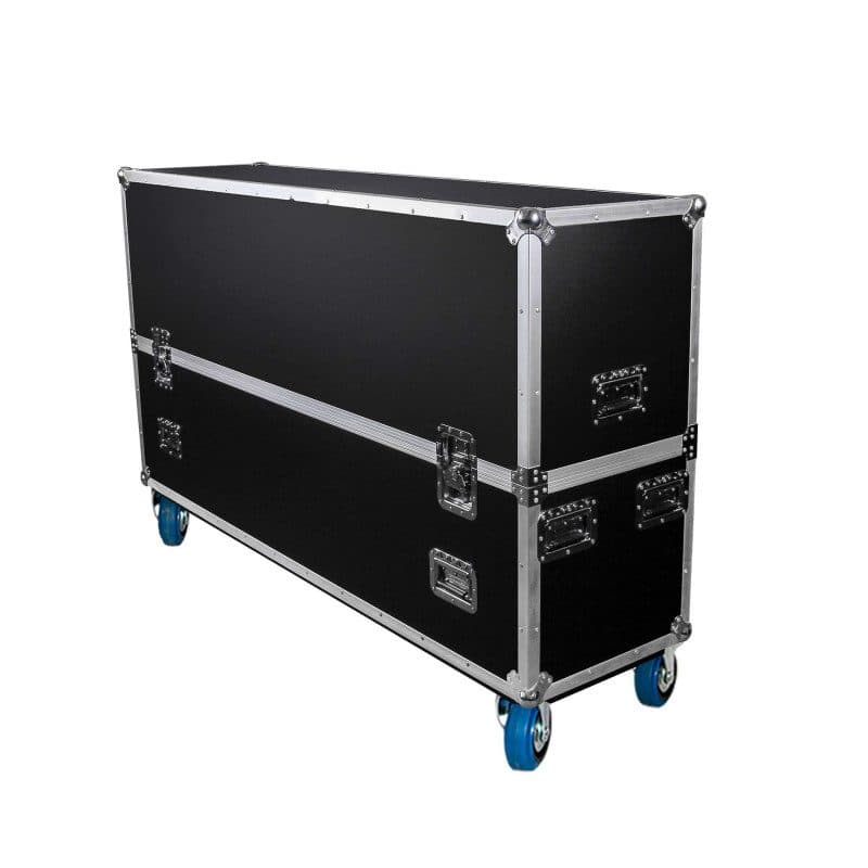 Flight case 2 schermi piatti fino 65" multistrato - POWER FLIGHTS SOG-0751_FL_ECDB_65