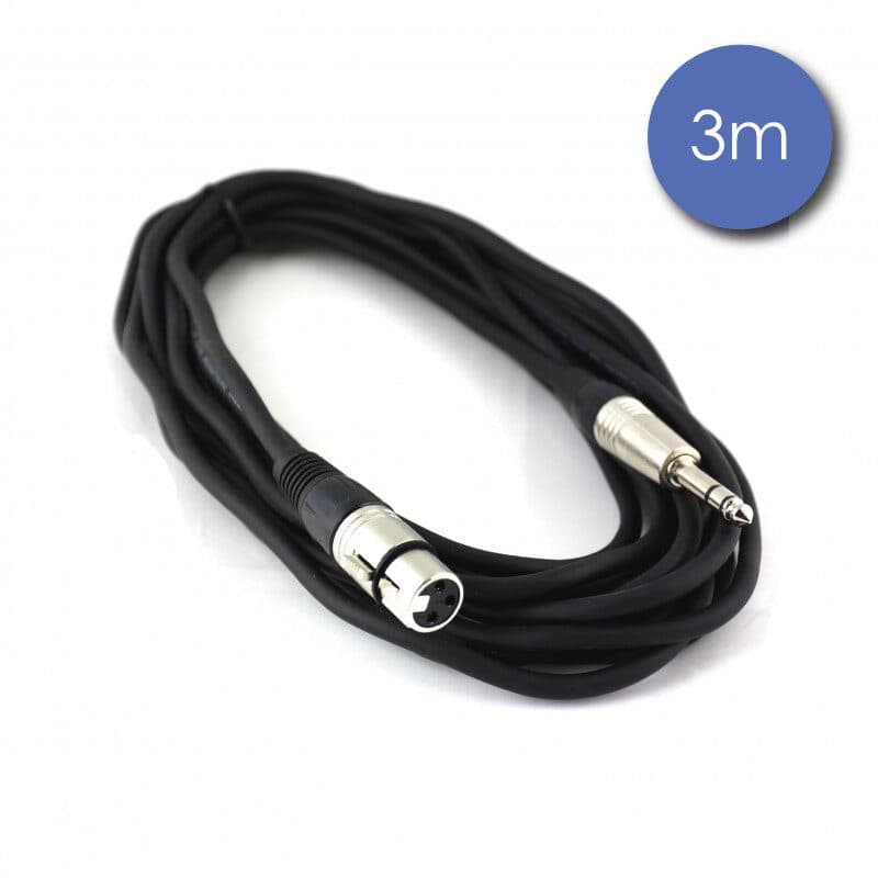Cavo jack stereo maschio - XLR 3-pin femmina, 3 m, Neutrik - POWER ACOUSTICS CAB 2032