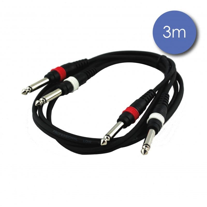 Cavo stereo jack mono maschio termo modellato 3 m - POWER ACOUSTICS CAB 2079