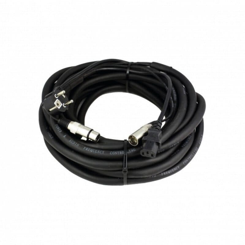 Cavo alimentazione Schuko + segnale XLR 3 pin femmina/femmina 10 m - Power Acoustics CAB 2095