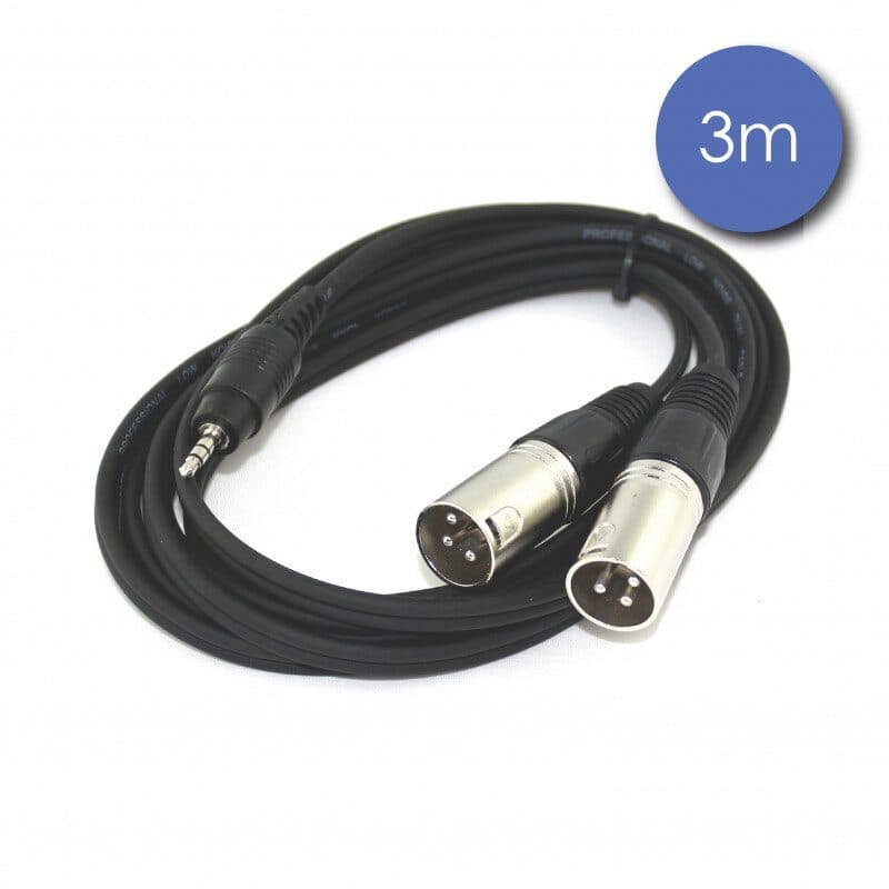 Cavo stereo mini-jack/2 XLR 3-pin 3 m Neutrik - Power Acoustics CAB 2119