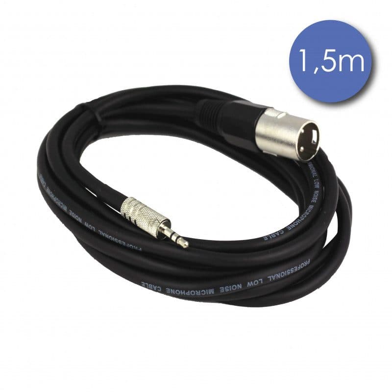Cavo audio XLR 3 pin maschio - mini-jack stereo maschio 1,5 m - POWER ACOUSTICS CAB 2160