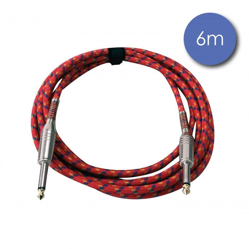 Cavo jack mono maschio rosso 6 m - POWER ACOUSTICS CAB 2209