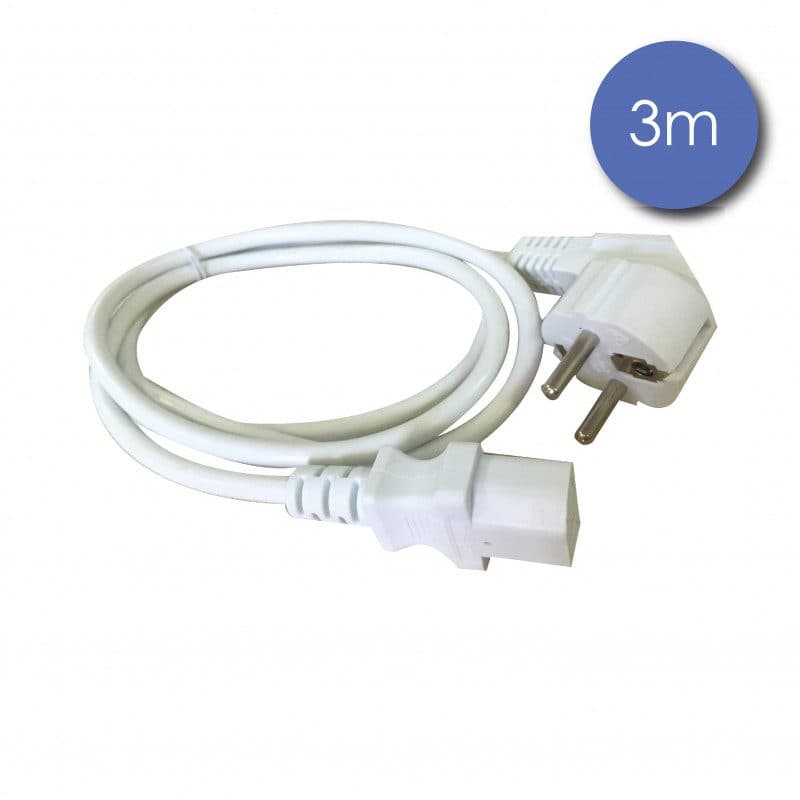 Cavo alimentazione bianco 3m Schuko maschio-IEC femmina - Power Acoustics CAB 2221