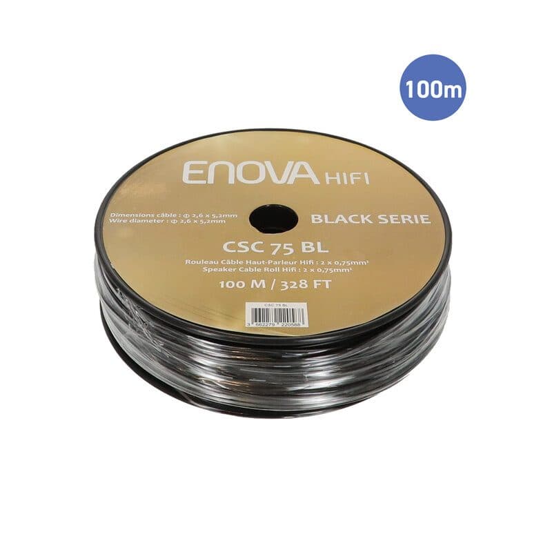 Cavo diffusori Hi-Fi 2x0,75 mm² 100 m - ENOVA HIFI SOG-1001_CSC_75BL