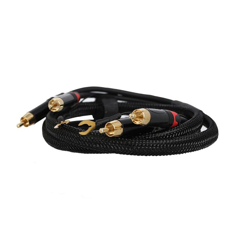 Cavo audio giradischi RCA con messa a terra 1,5m - POWER ACOUSTICS AUDIOCAB 4044