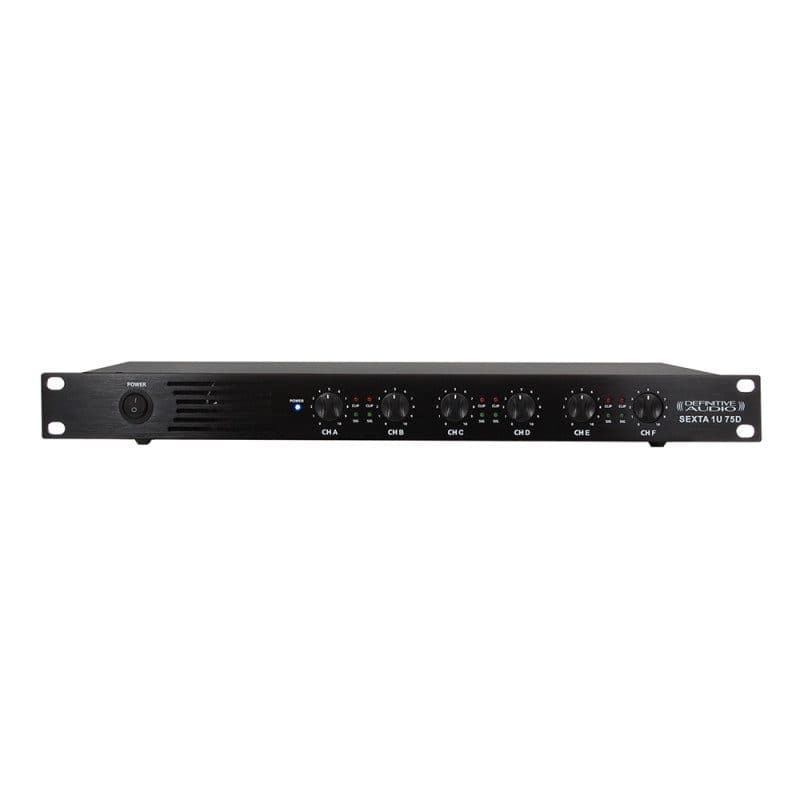 Amplificatore potenza 6 canali Classe-D rack 1U - DEFINITIVE AUDIO SEXTA 1U 75D