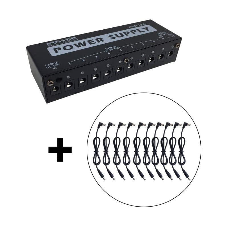 Alimentatore pedali PSP 12A 8x9V 12V 18V - POWER STUDIO SOG-7300_PSP_12A