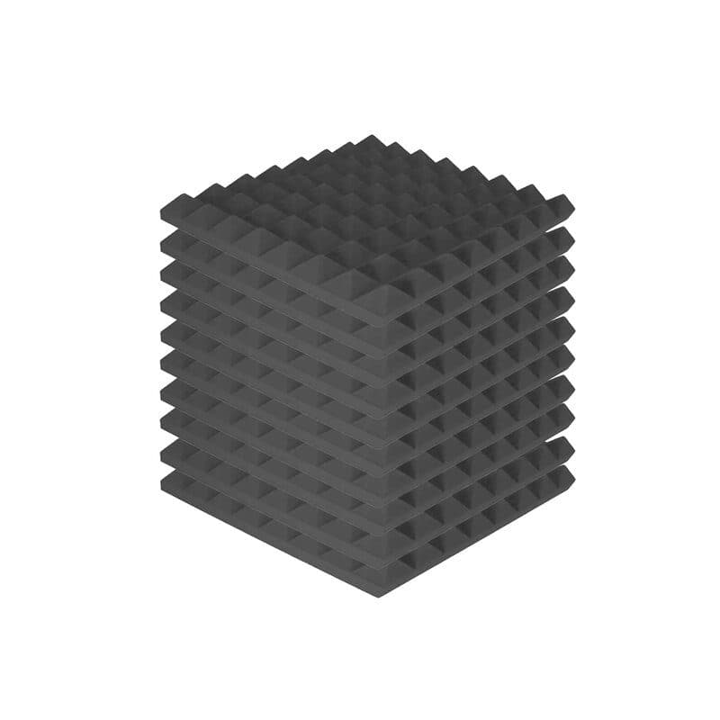 Pannelli schiuma acustica 50x50 cm grigio conf. 10 pz - Power Studio SOG-8201_FOAM_200