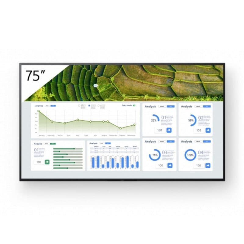 Display professionale 75" HDR 4K 440 nit sottile - SONY SON-FW-75BZ30L