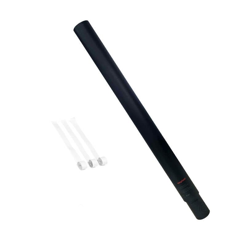 Cannone stelle filanti carta bianche easyFetti 64 cm Ø5 cm 10x1,5 cm - SHOWVEN SPK-EFC80X50S10MX1.5WH