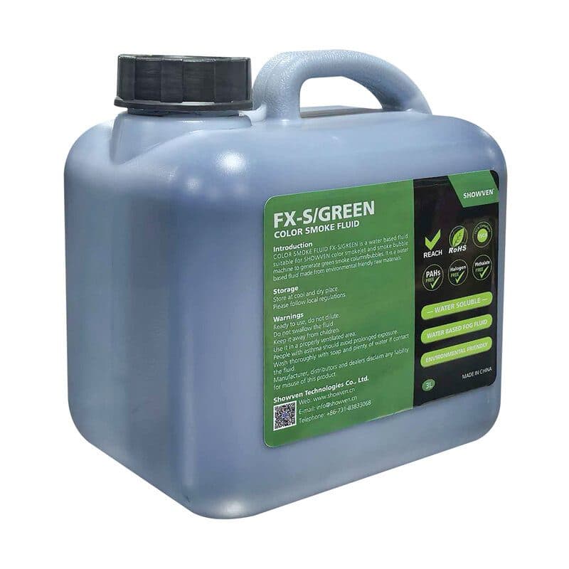 Fluido fumo colorato verde 3L x4 - SHOWVEN SPK-FX-S/GREEN