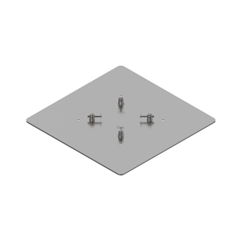 Piastra base 80x80cm con set accoppiamento traliccio quadrato - Trabes UNI-P30QSB80