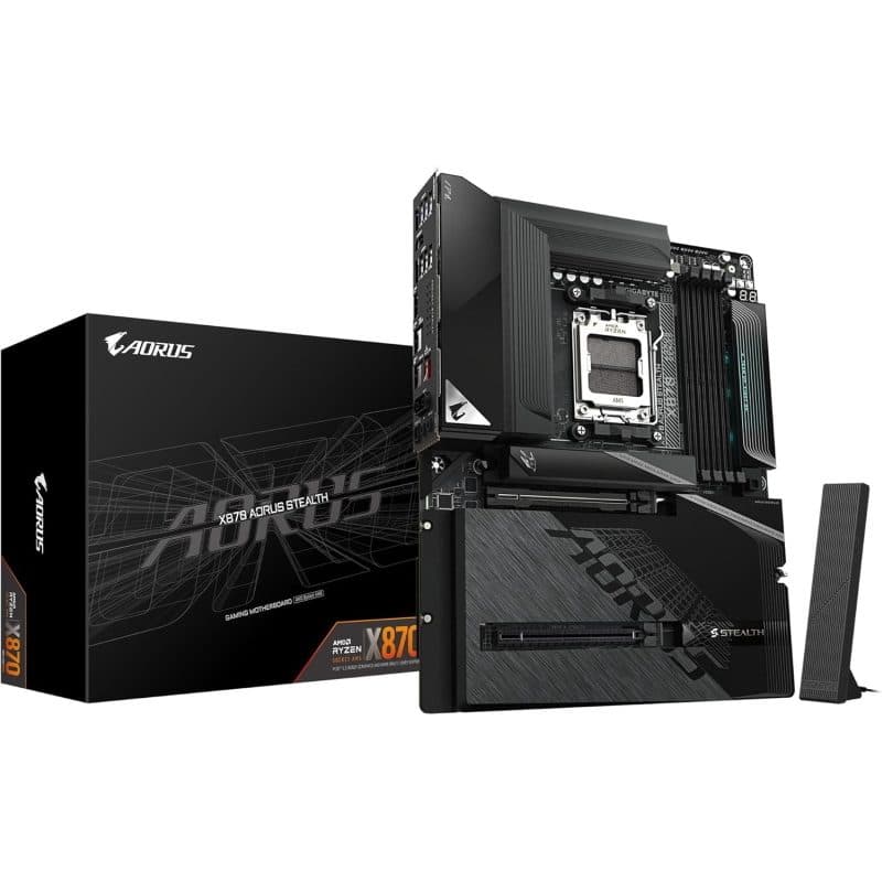 Scheda madre per CPU AMD Ryzen 9000 VRM digitale 16+2+2 fasi fino a 8200 MHz DDR5 (OC) - Gigabyte X870 Aorus Stealth