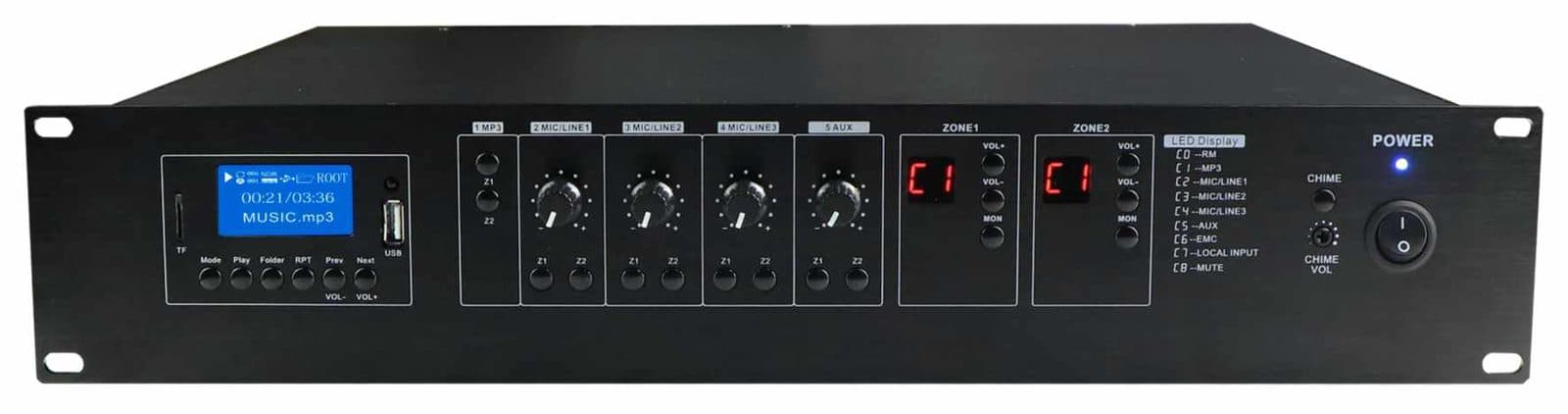 Amplificatore 960W a 2 zone DAB - Glemm PAA 2480