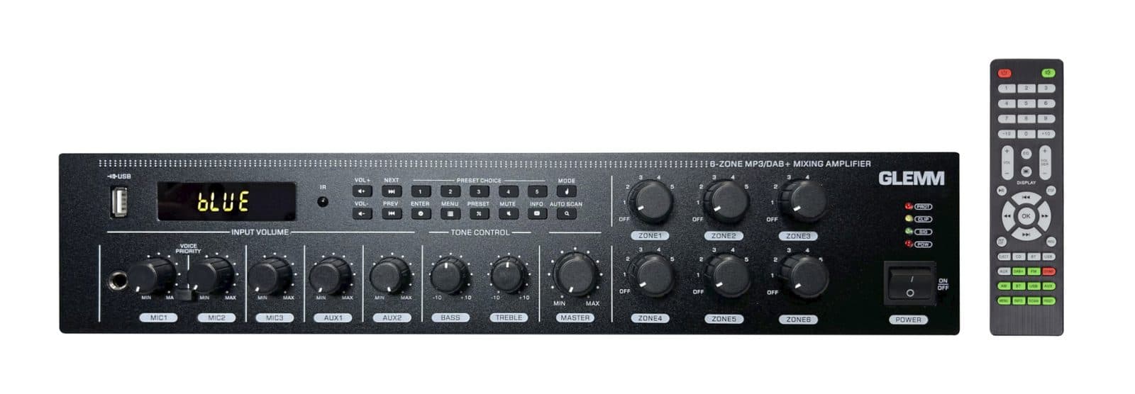 Amplificatore 700W - 6 zone DAB - Glemm PAA 700DBZ6