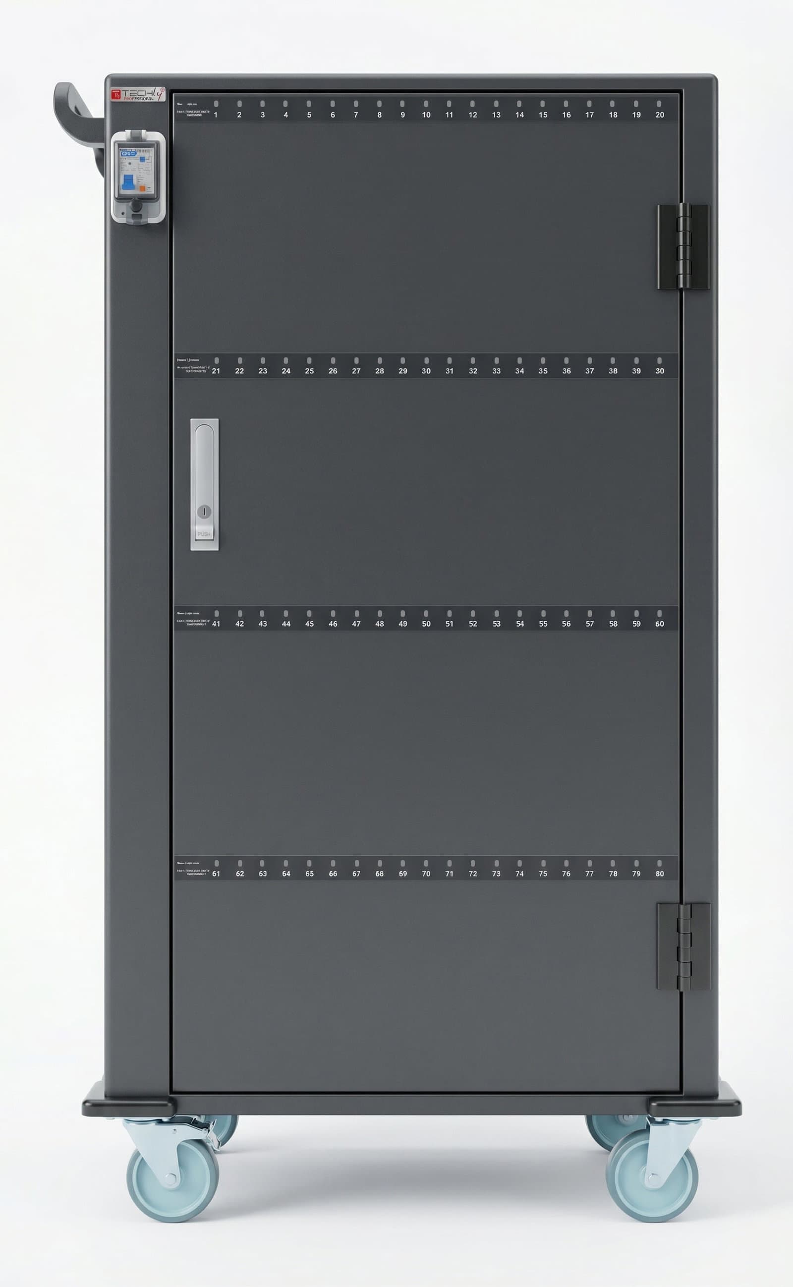 Carrello Stazione di Ricarica 80 USB Notebook o Smartphone Nero - Techly Professional I-CABINET-80DUTY