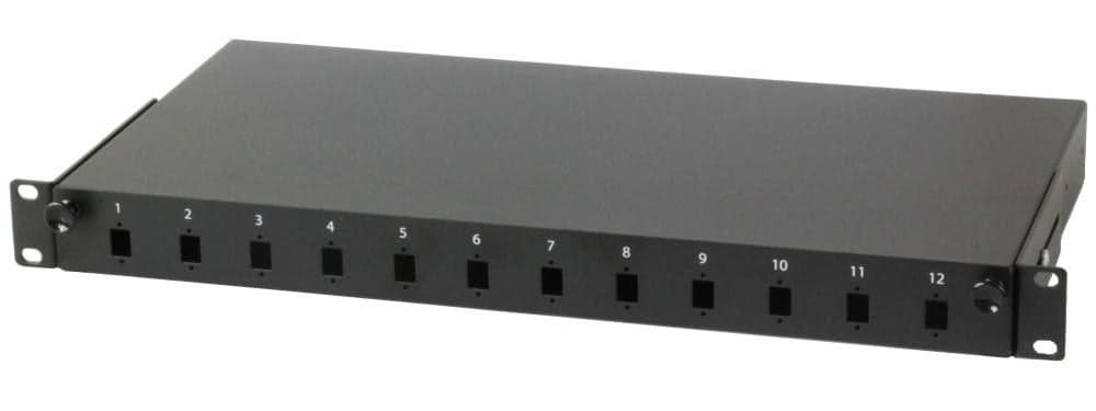 Cassetto Rack 19" Fibra Ottica 12 porte LC Duplex/SC Simplex Nero - Intellinet I-CASE FO-12SCS