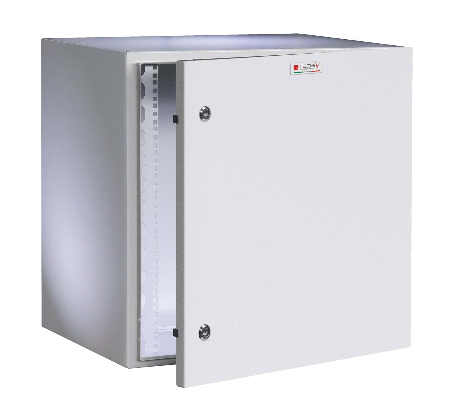 Armadio Rack 19" a muro 10U grigio IP65 porta cieca prof. 400 mm - Techly Professional I-CASE IP-1040GC