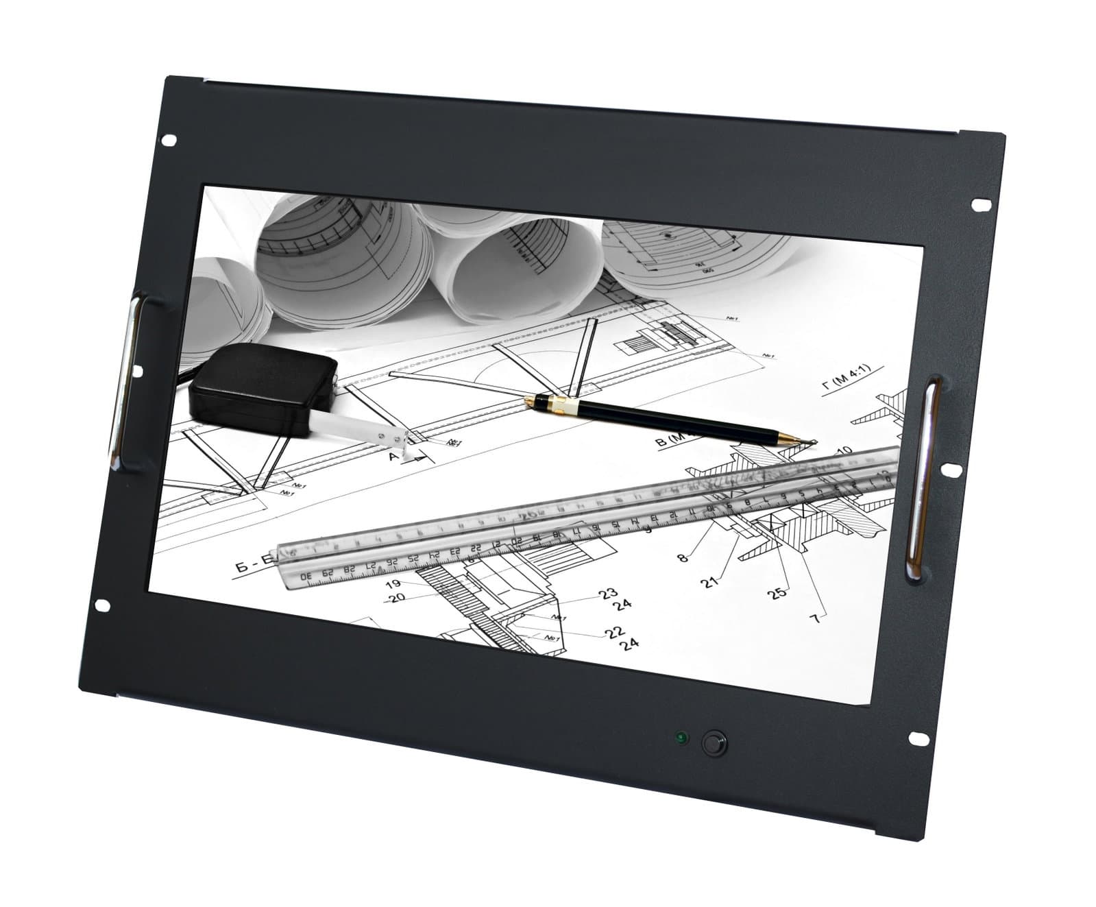 Monitor 8U per Armadio Rack 18,5" Full HD Nero - Techly Professional I-CASE MONI-185BK