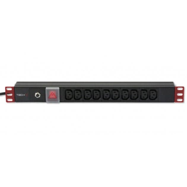 Multipresa 10 Posti VDE da Rack 19" con Interruttore Spina C14 1U - Techly Professional I-CASE STRIP-10C