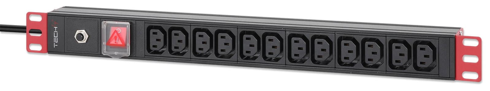 Multipresa 12 Posti VDE da Rack 19" con Interruttore Spina C20 1U - Techly Professional I-CASE STRIP-12C