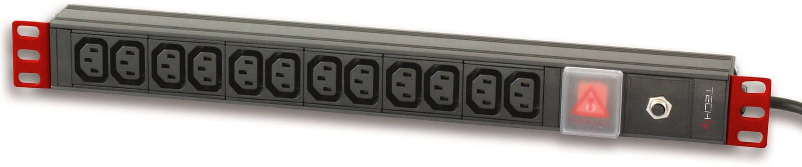 Multipresa 12 Posti VDE da Rack 19" con Interruttore Spina Italiana 1U - Techly Professional I-CASE STRIP-12VDE