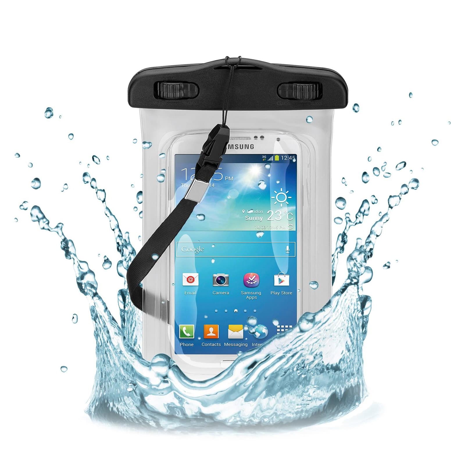 Custodia da Spiaggia Impermeabile per Smartphone fino a 5'' - Goobay I-SMART-WTP5