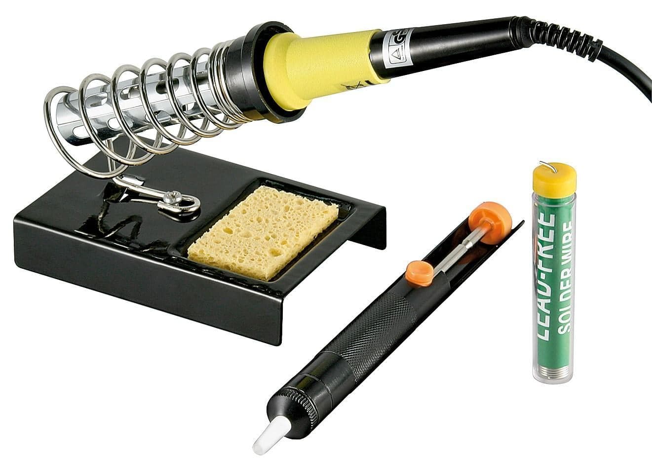 Kit per Saldatura 4 pezzi, con Stagnatore 30 Watt - Goobay I-TOOL-SD-213
