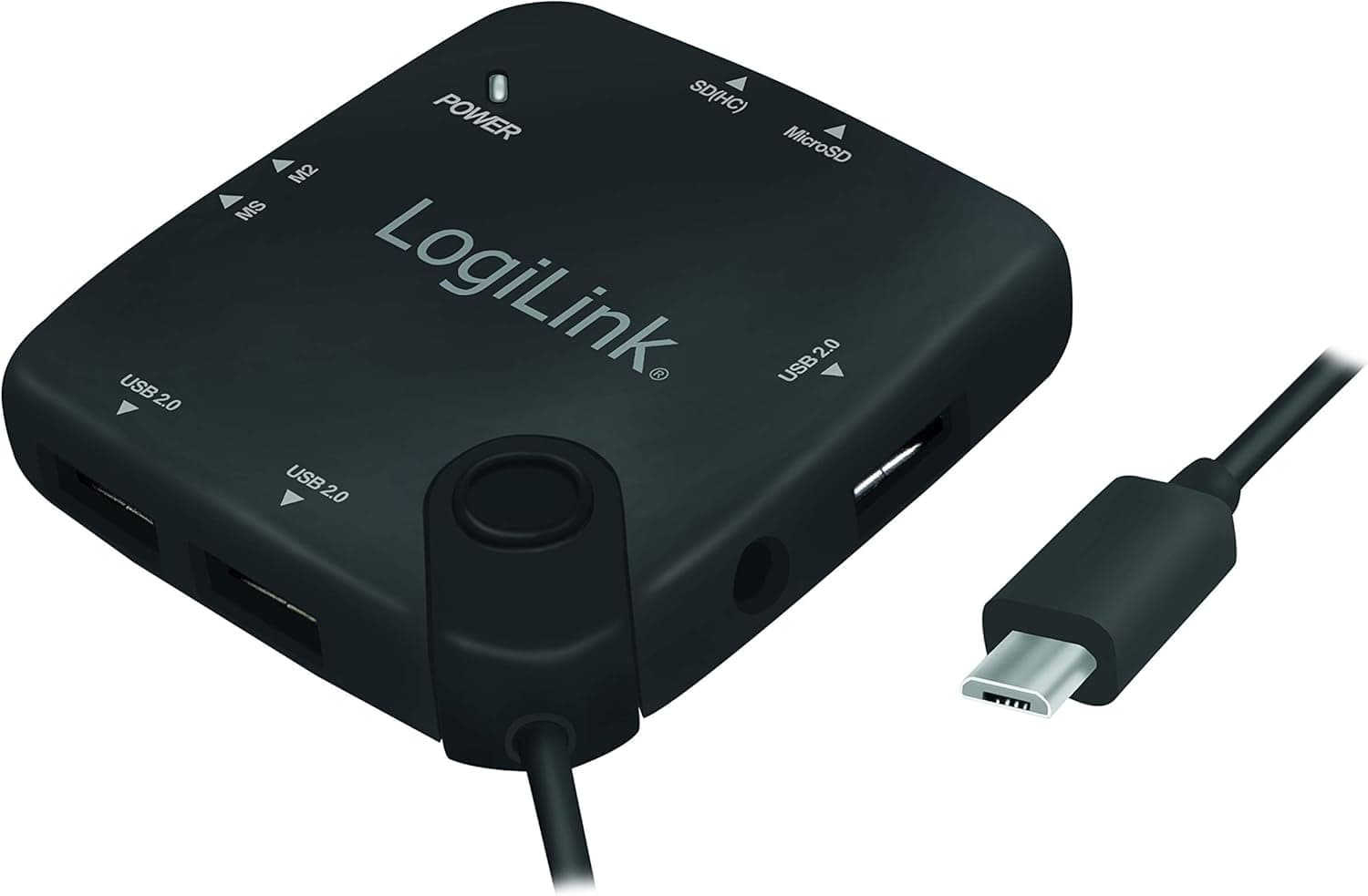 Hub Multifunzione OTG Micro-USB e Lettore di Schede Nero - Logilink IADAP USB-MULTIOTG