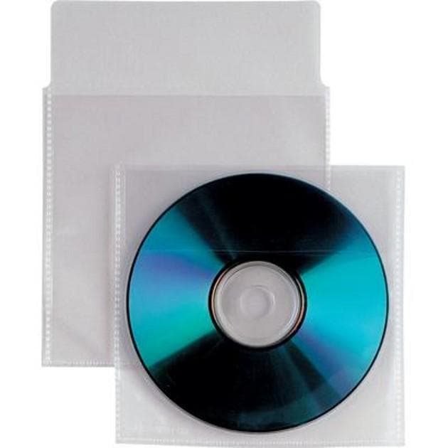 Buste Porta CD/DVD in PPL 800 Micron Con Aletta e Biadesivo 100 pz - Manhattan ICA-CD2-C4