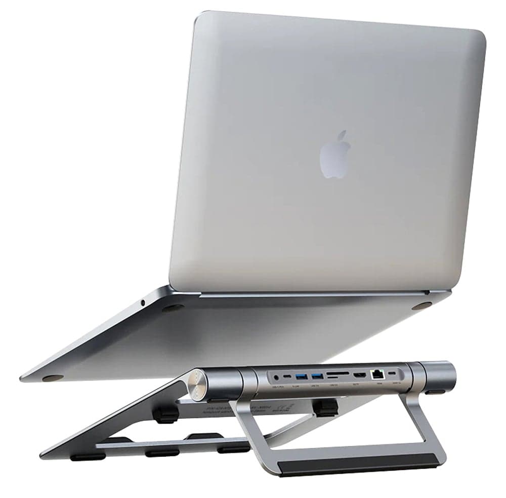 Docking Station USB-C 9 in 1 Hub USB3.2 Stand per Notebook Pieghevole - Techly ICA-NTB DOCK91