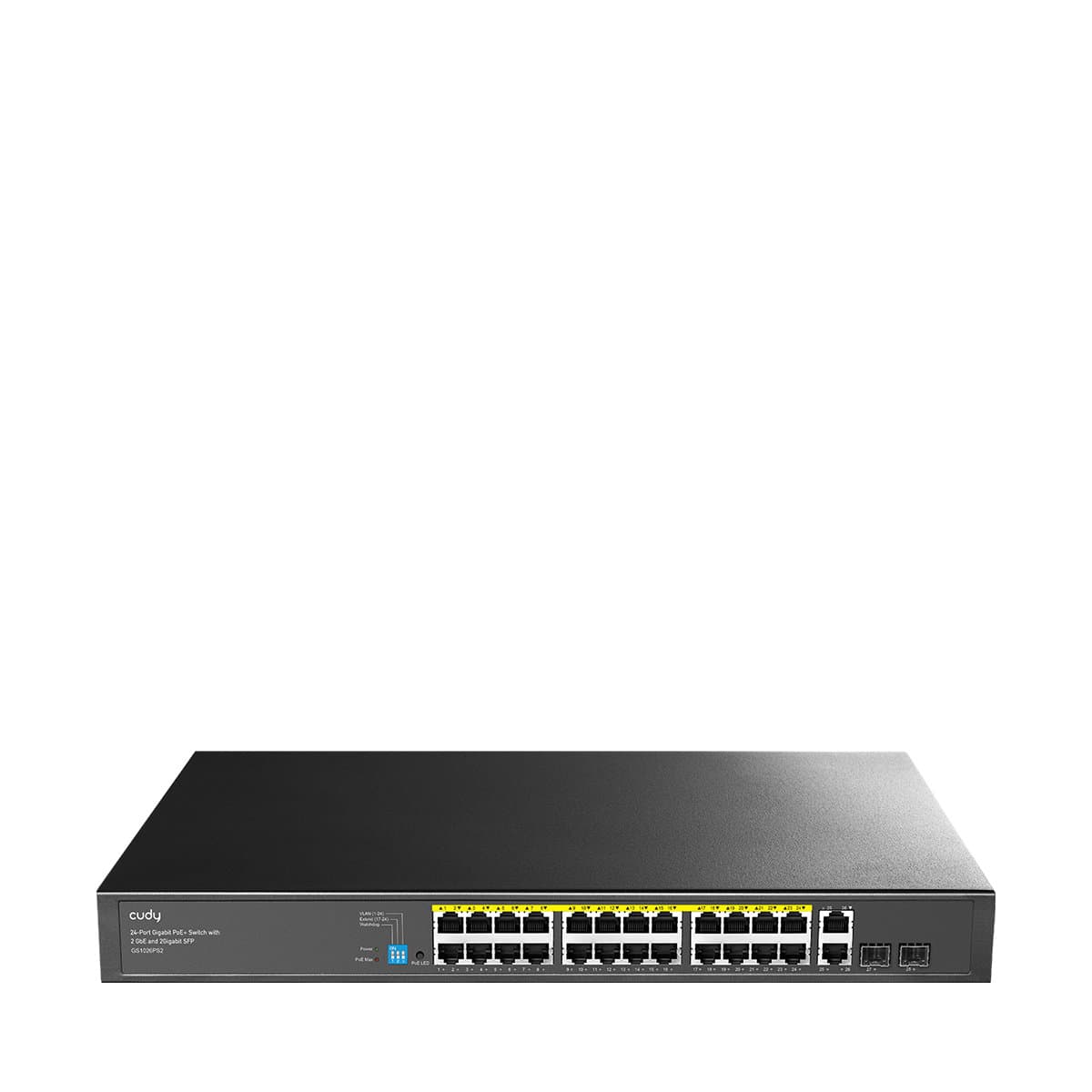 Switch Gigabit PoE+ 24 Porte con 2 Uplink GbE e 2 SFP - Cudy ICU-GS1026PS2