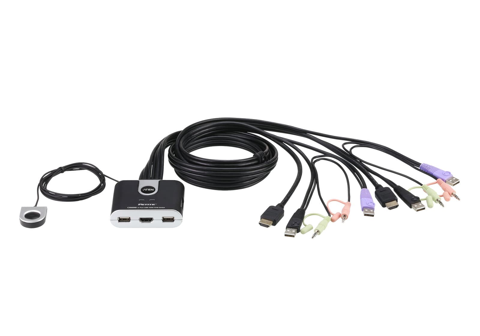 Switch KVM USB HDMI a 2 Porte con Audio - Aten IDATA CS-692