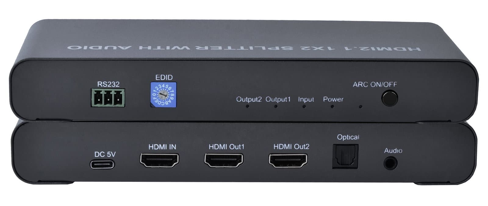 Splitter Audio HDMI 2.1 1 in 2 out 8K@60Hz SPDIF 3.5mm - Techly IDATA HDMI-8K2A