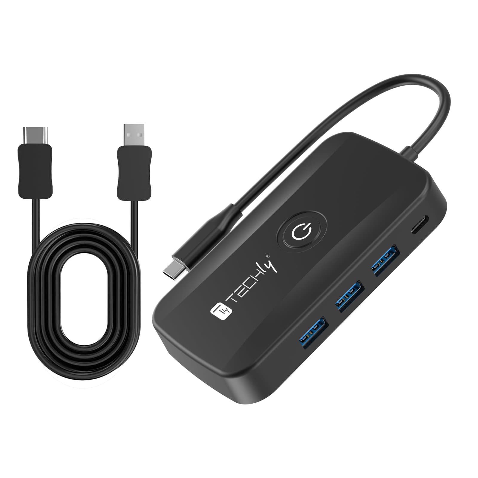 Adattatore video extender wireless con hub USB-C 5-in-1 - Techly IDATA USBC-HUB5WL