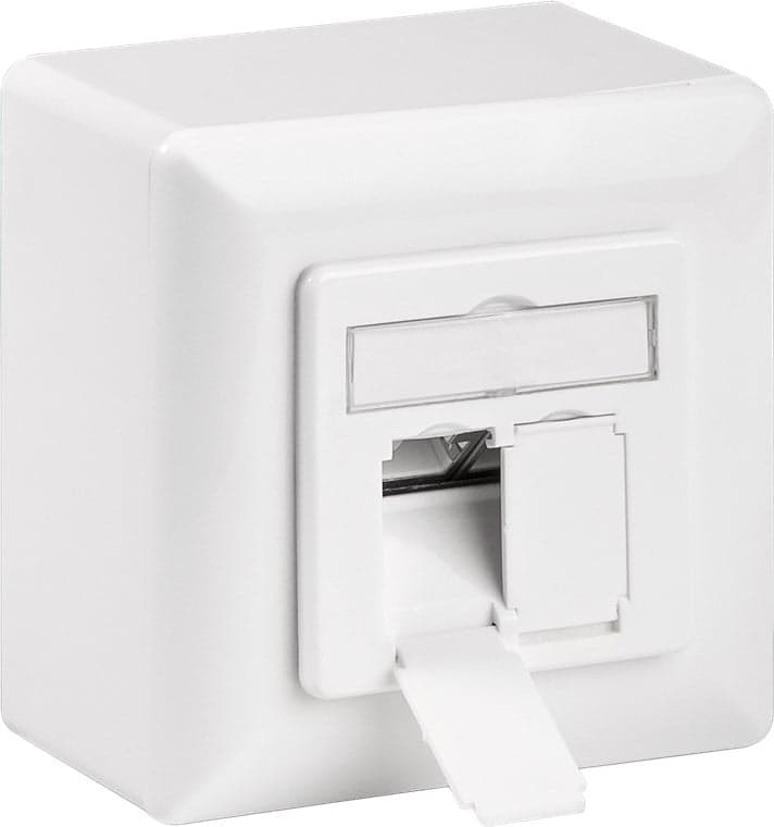 Presa a Muro Esterna 2xRJ45 Cat6A Bianco - Goobay IWP-MD 8/8-SAP-C6A