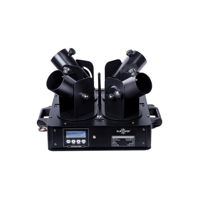 Mini cannone elettrico coriandoli 4 uscite DMX wireless - DJPOWER DJP-R-6