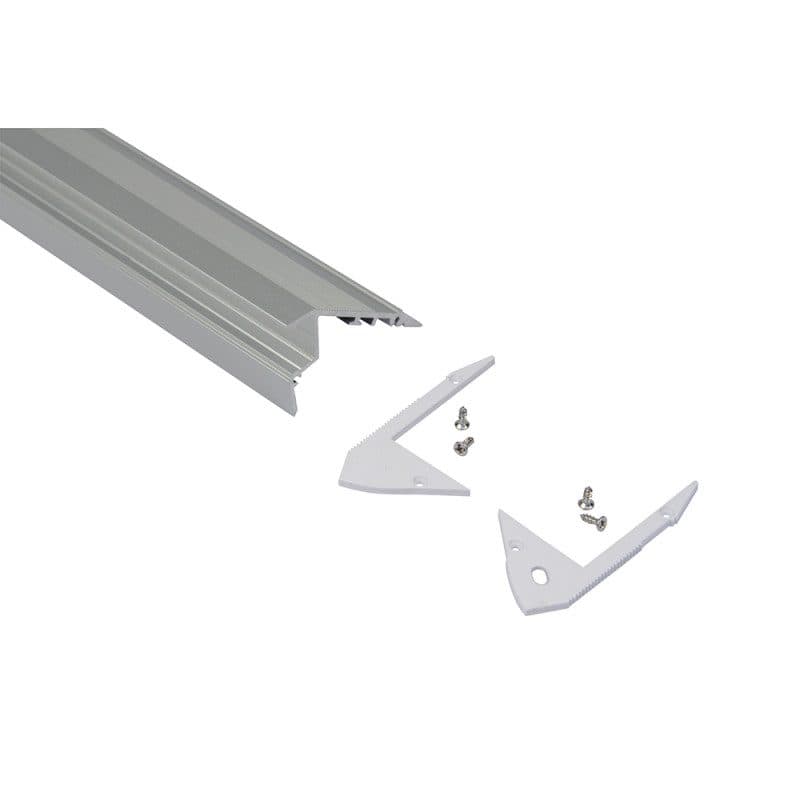 Profilo alluminio bordo scala 2 m TAPEprofil-F - CONTEST HIT-H11065