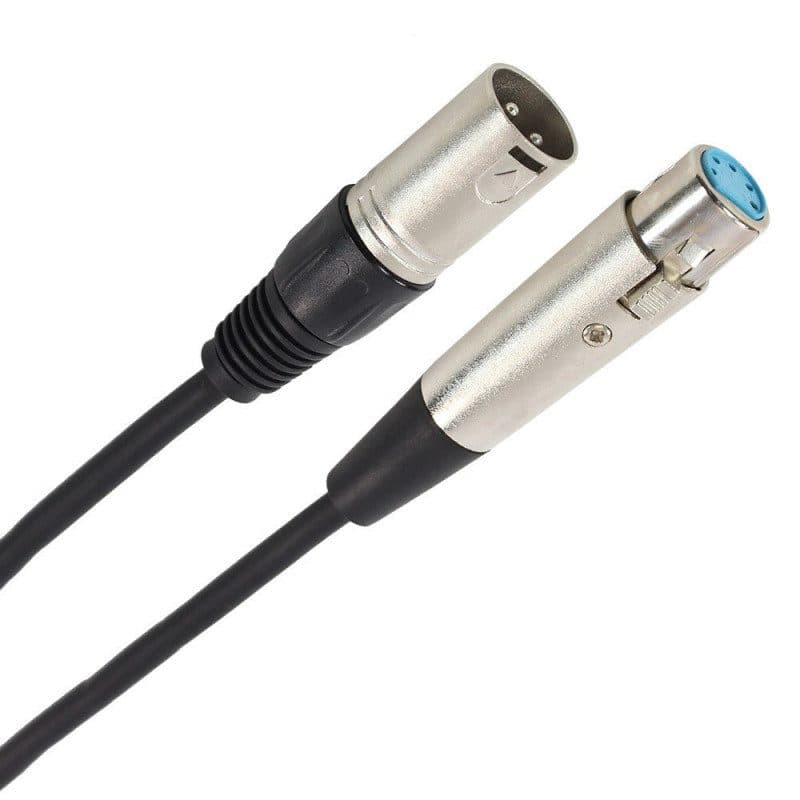 Cavo DMX XLR femmina 5 pin/maschio 0,3 m connettori metallo - PLUGGER MSC-PLUCABDXF5XM30M30EAS