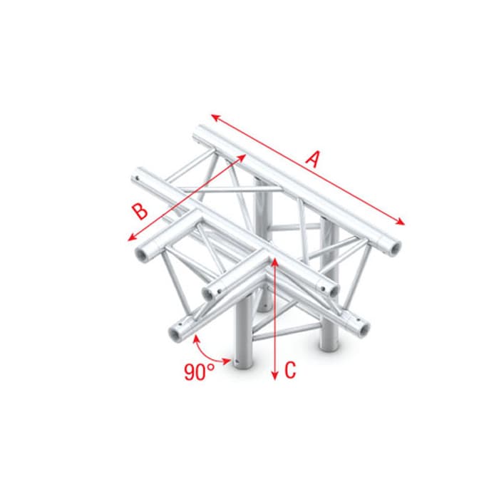 Triangle P Truss - T-Cross + down 4-way - 71cm P - Milos PT30020