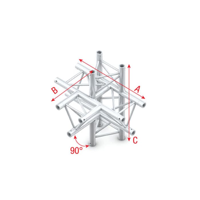 Triangle P Truss - T-Cross + up/down 5-way - 74cm P - Milos PT30021